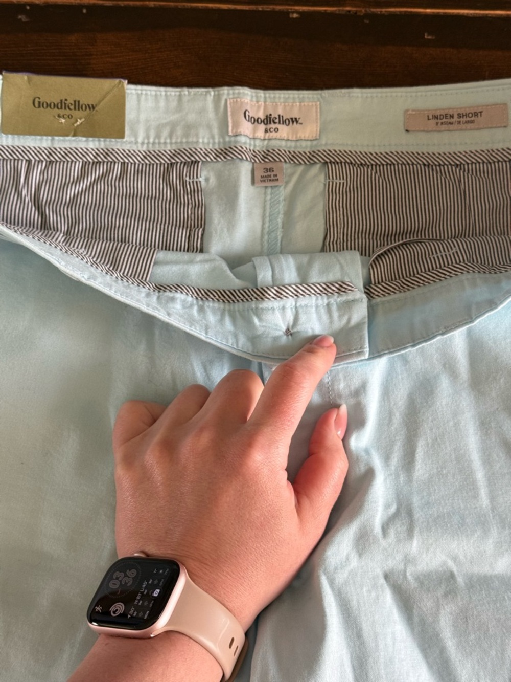 Goodfellow & Co Baby Blue Linen-Blend Shorts